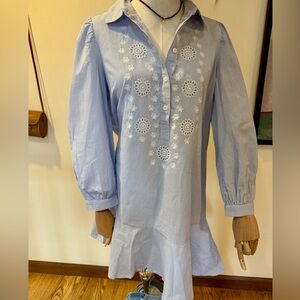 Sail to Sable Blue and White Striped Tunic